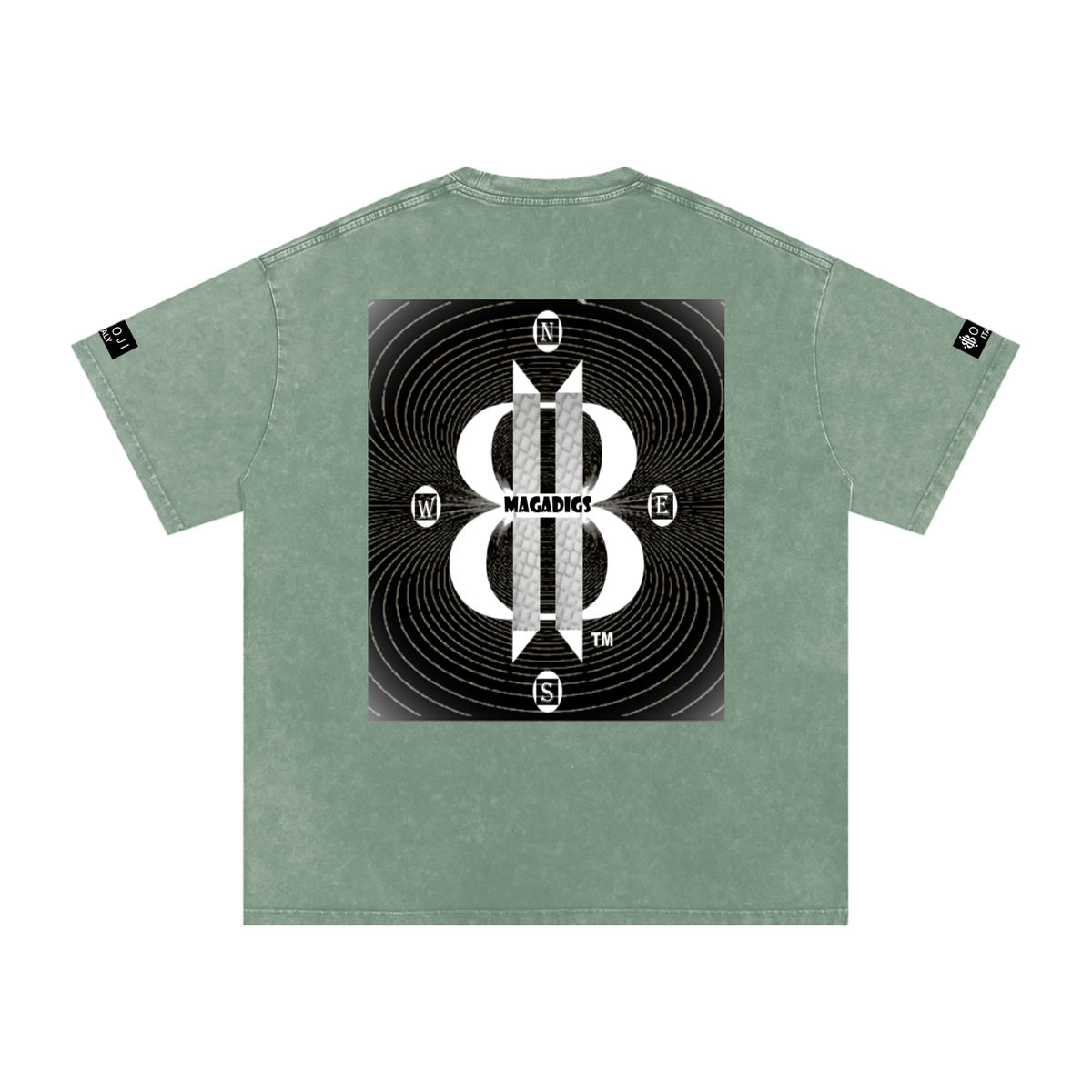 BOOJI ITALY MAGADIGS COLLECTION LOGO SNOW WASHED T-SHIRT