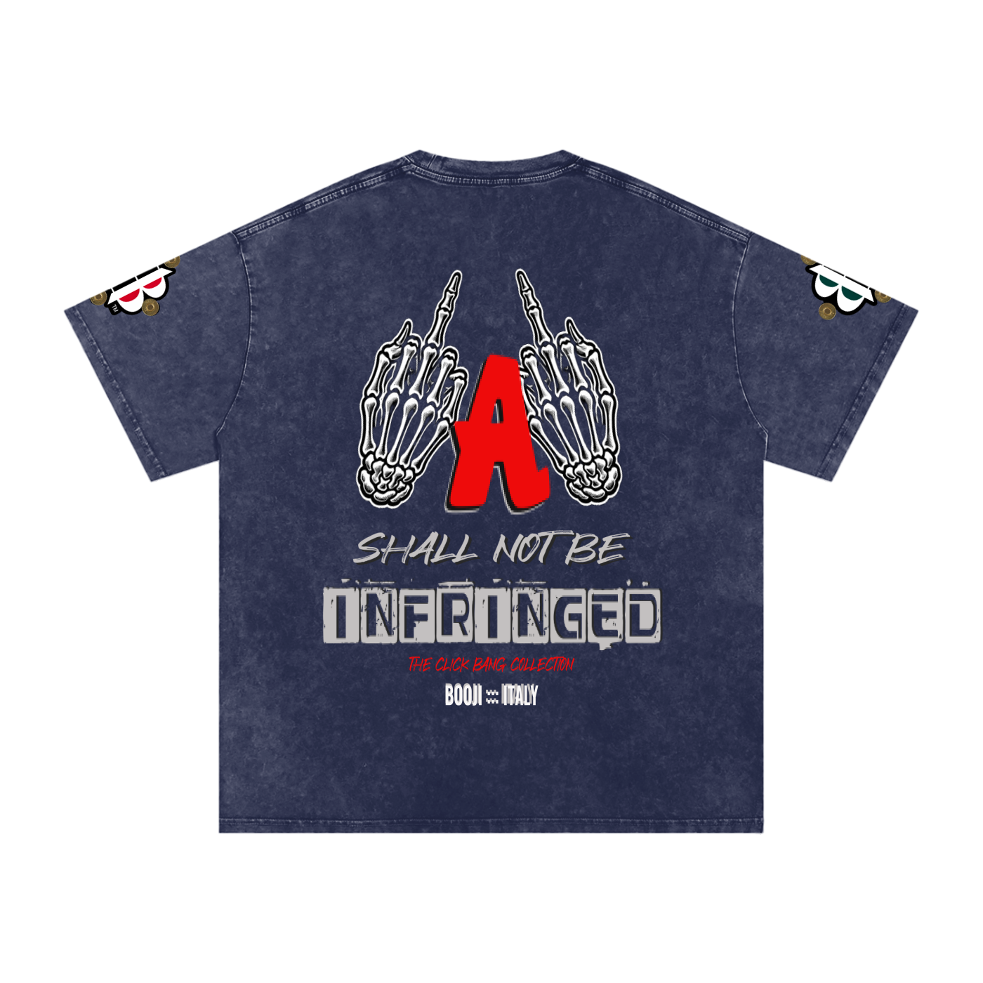BOOJI ITALY "CLICK BANG COLLECTION" SNOW WASHED T-SHIRT