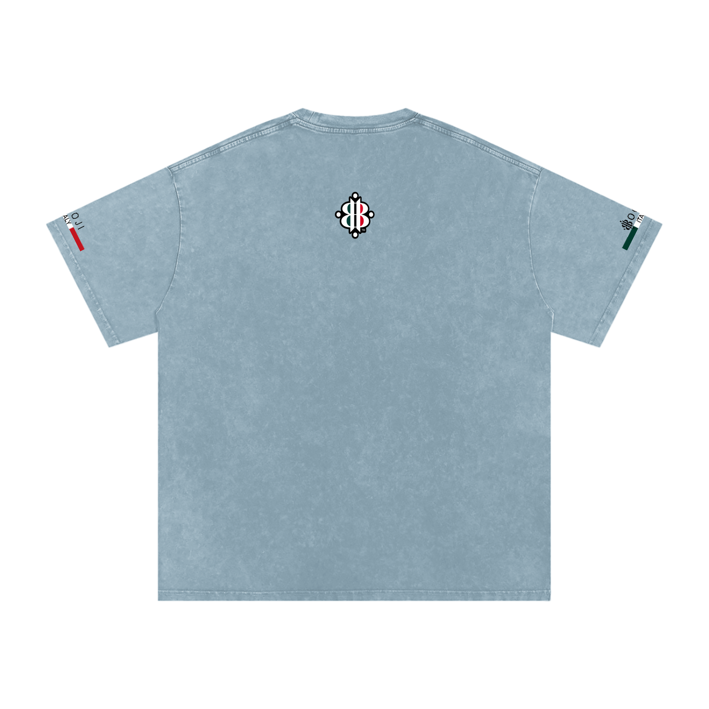 BOOJI ITALY ITALIAN FLAG 4 EVER $ LOGO SNOW WASHED T-SHIRT