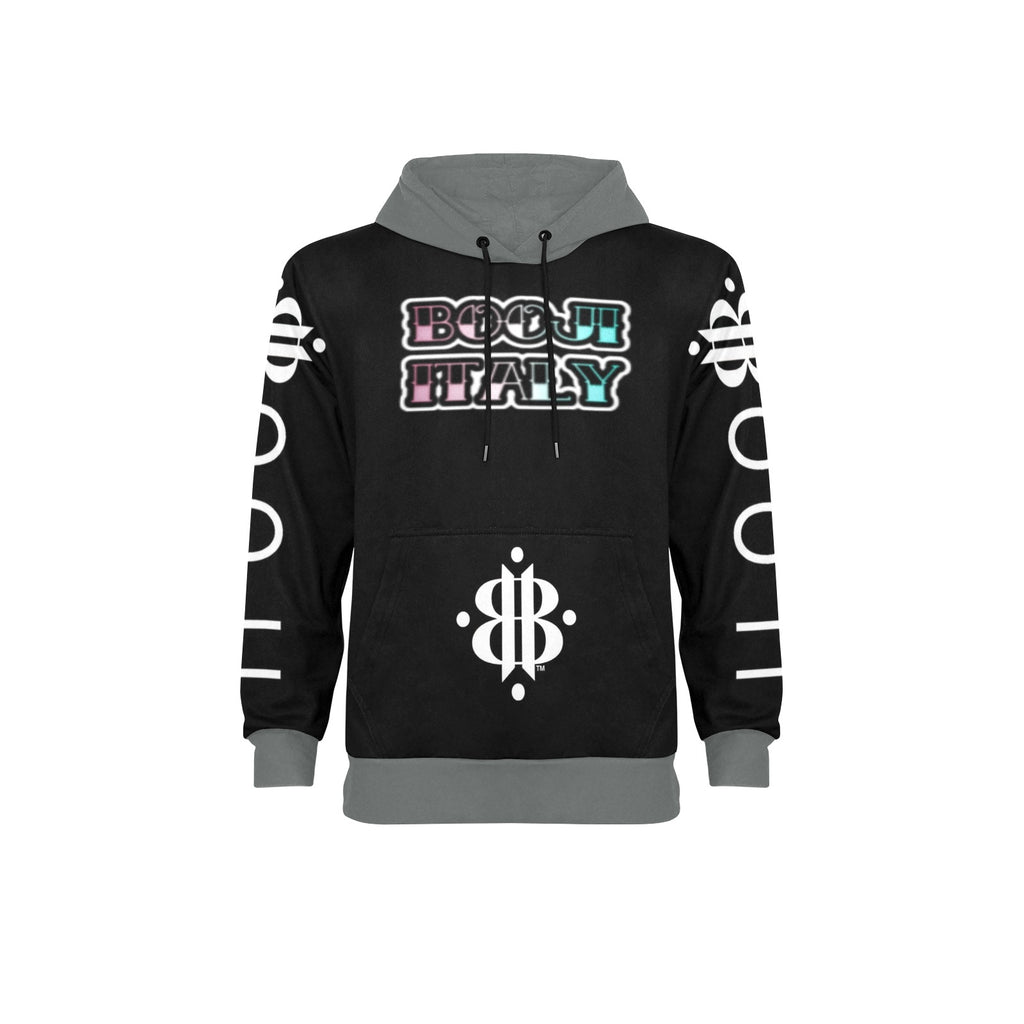 BOOJI INVERTED LOGO New Men's All-Over Print Hoodie (Model H55)