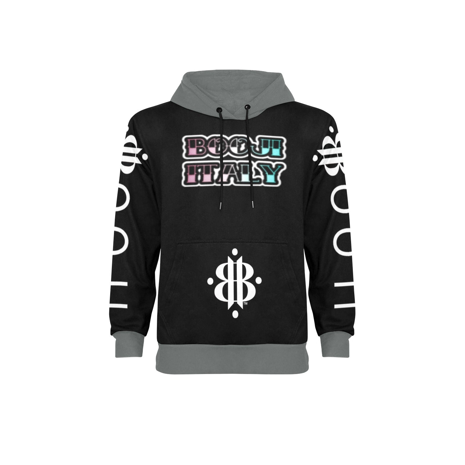 BOOJI INVERTED LOGO New Men's All-Over Print Hoodie (Model H55)