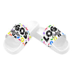 BOOJI ITALY LOGOS COLLECTION WOMEN'S WHITE SOLE SLIDES