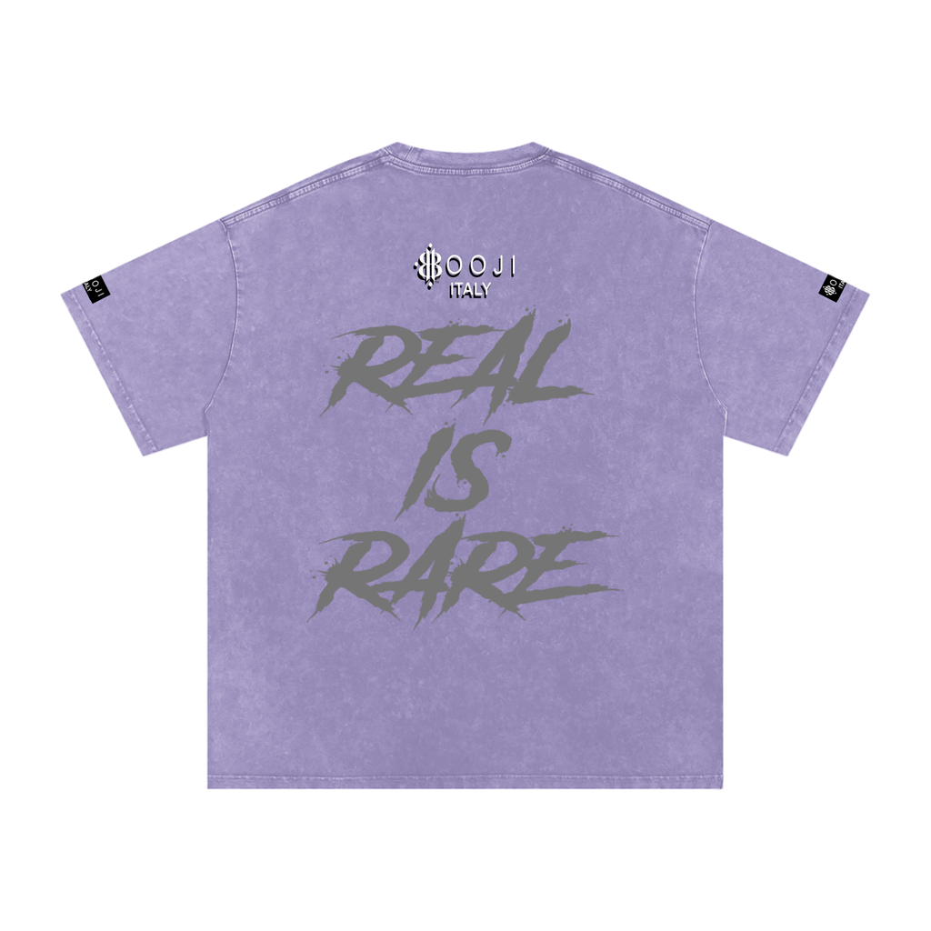 BOOJI ITALY "RICH SINNERS-REAL IS RARE" SNOW WASHED T-SHIRT