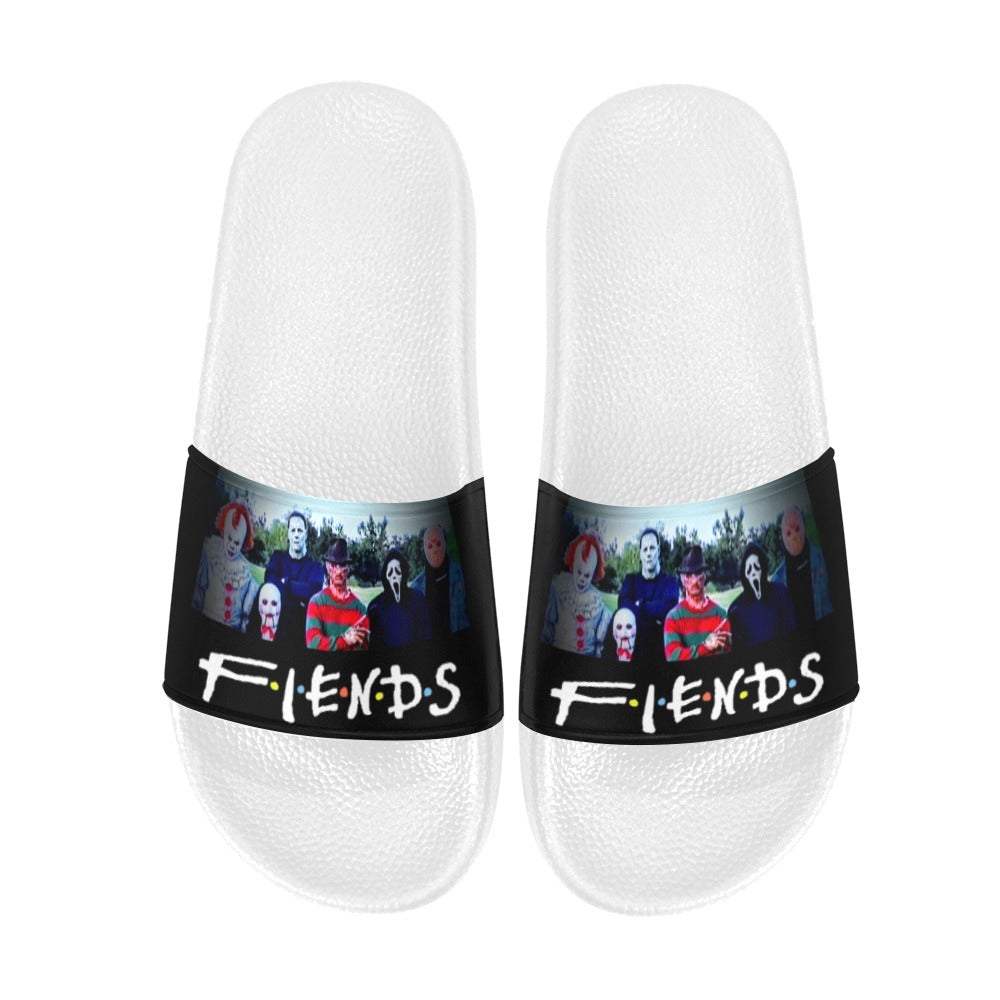 BOOJI ITALY FIENDS COLLECTION MEN'S WHITE SOLE SLIDES