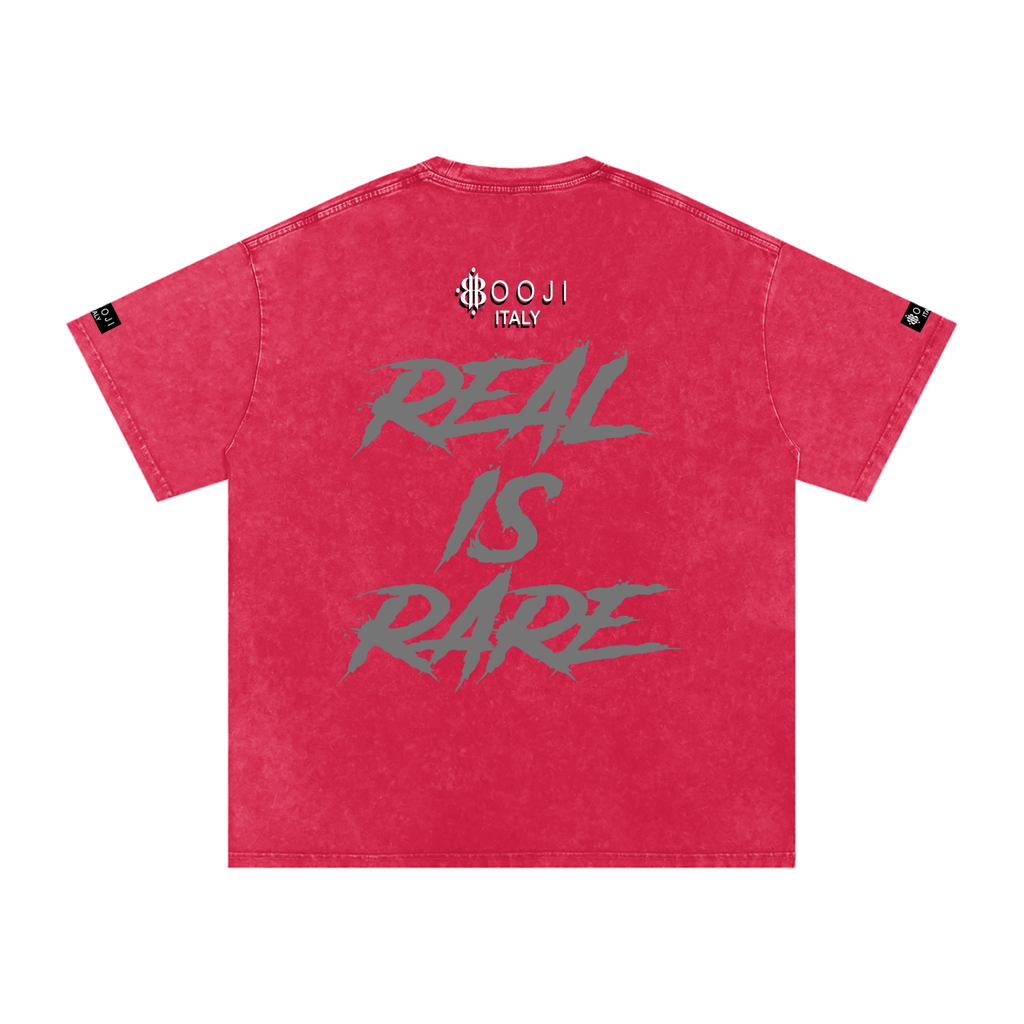 BOOJI ITALY "RICH SINNERS-REAL IS RARE" SNOW WASHED T-SHIRT