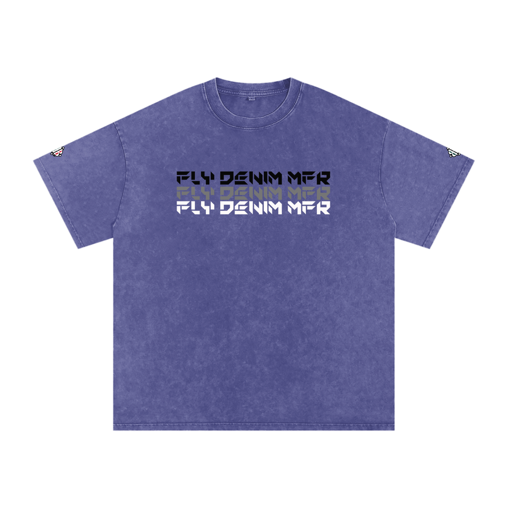 BOOJI ITALY "FLY DENIM MFR." SNOW WASHED T-SHIRT