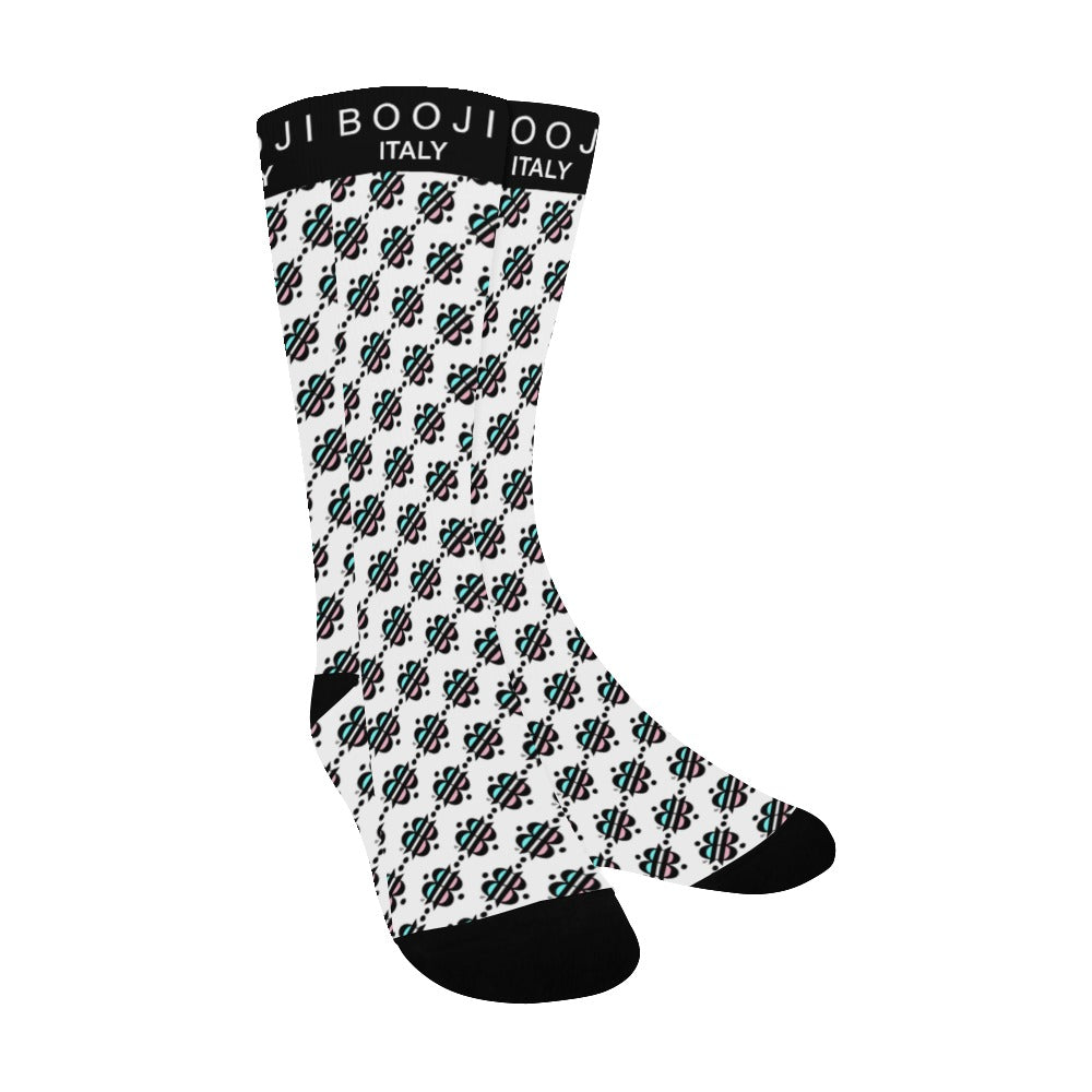BOOJI INVERTS COLLECTION WHITE Men's Custom Socks