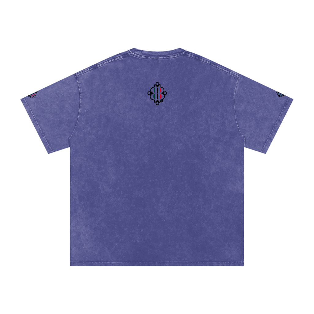 BOOJI ITALY 7 STARS 4 EVER $ LOGO SNOW WASHED T-SHIRT