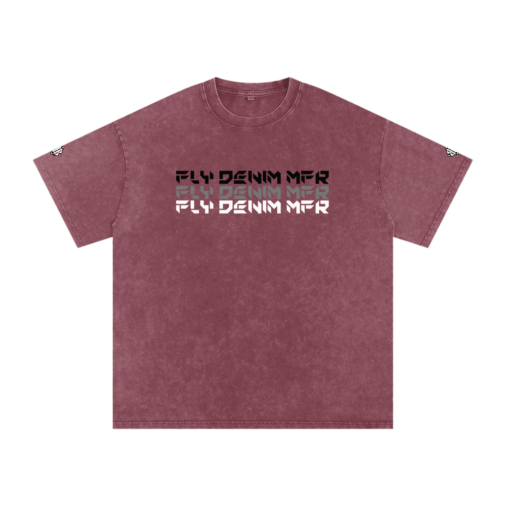 BOOJI ITALY "FLY DENIM MFR." SNOW WASHED T-SHIRT