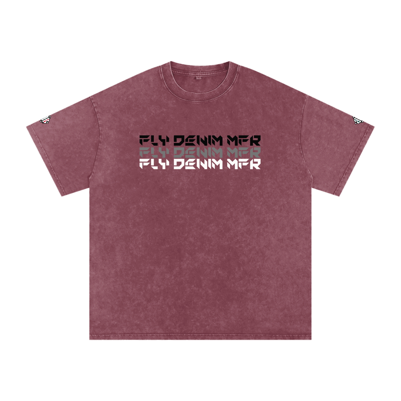 BOOJI ITALY "FLY DENIM MFR." SNOW WASHED T-SHIRT