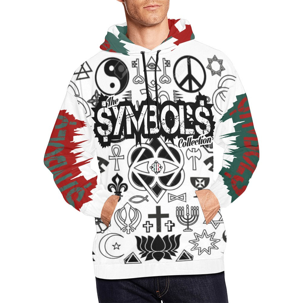 BOOJI SYMBOLS COLLECTION MENS HOODIE Men's All Over Print Hoodie (USA Size) (Model H13)