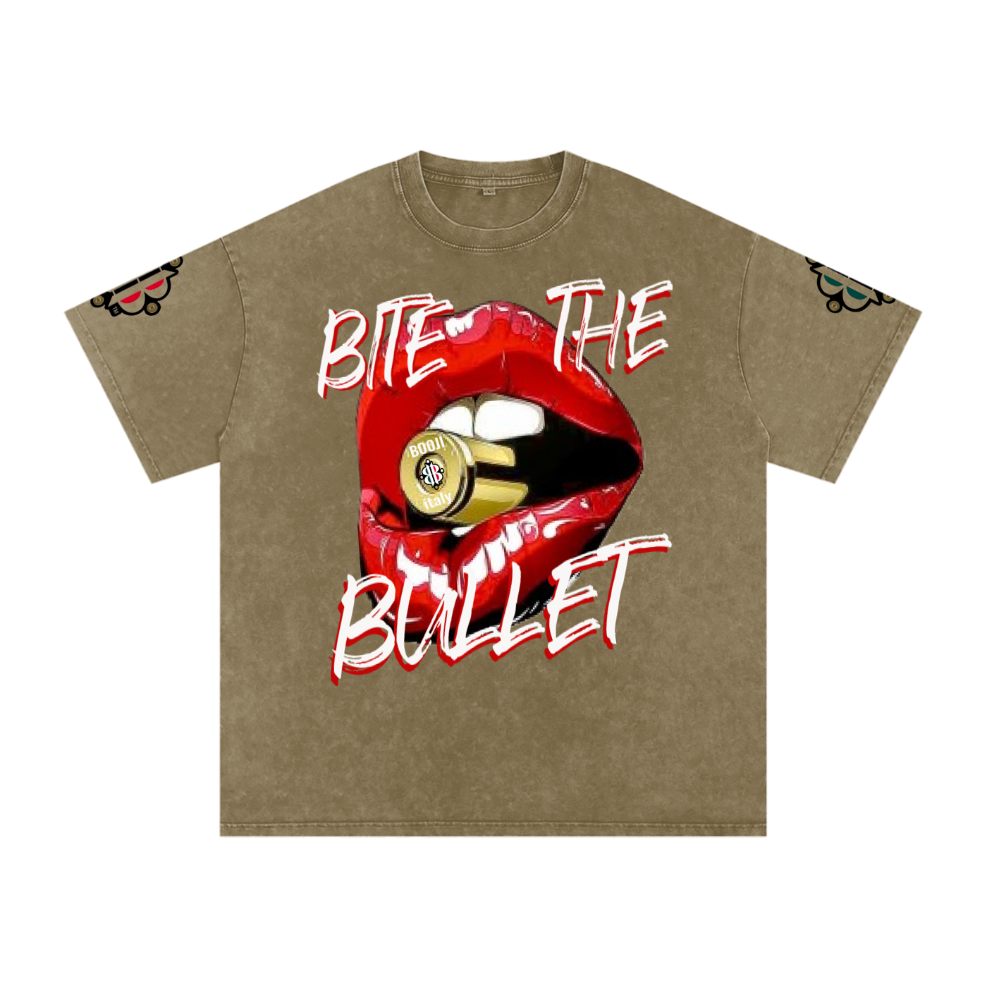 BOOJI ITALY "BITE THE BULLET" SNOW WASHED T-SHIRT