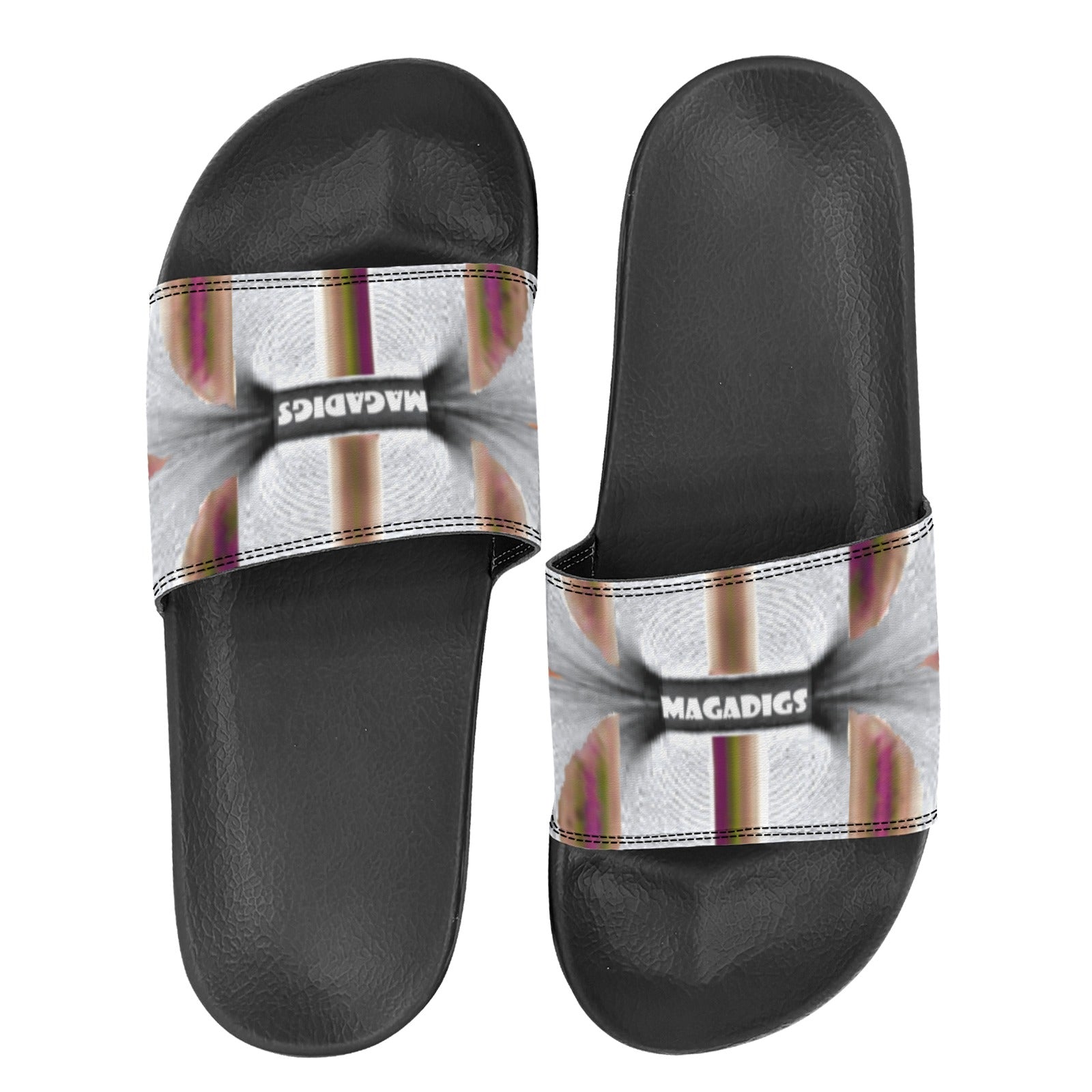BOOJI ITALY MAGADIGS COLLECTION WOMEN'S BLACK SOLE SLIDES