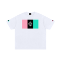 BOOJI ITALY 4 EVER $ LOGO INVERTED ITALIAN FLAG COLORS COTTON T-SHIRT