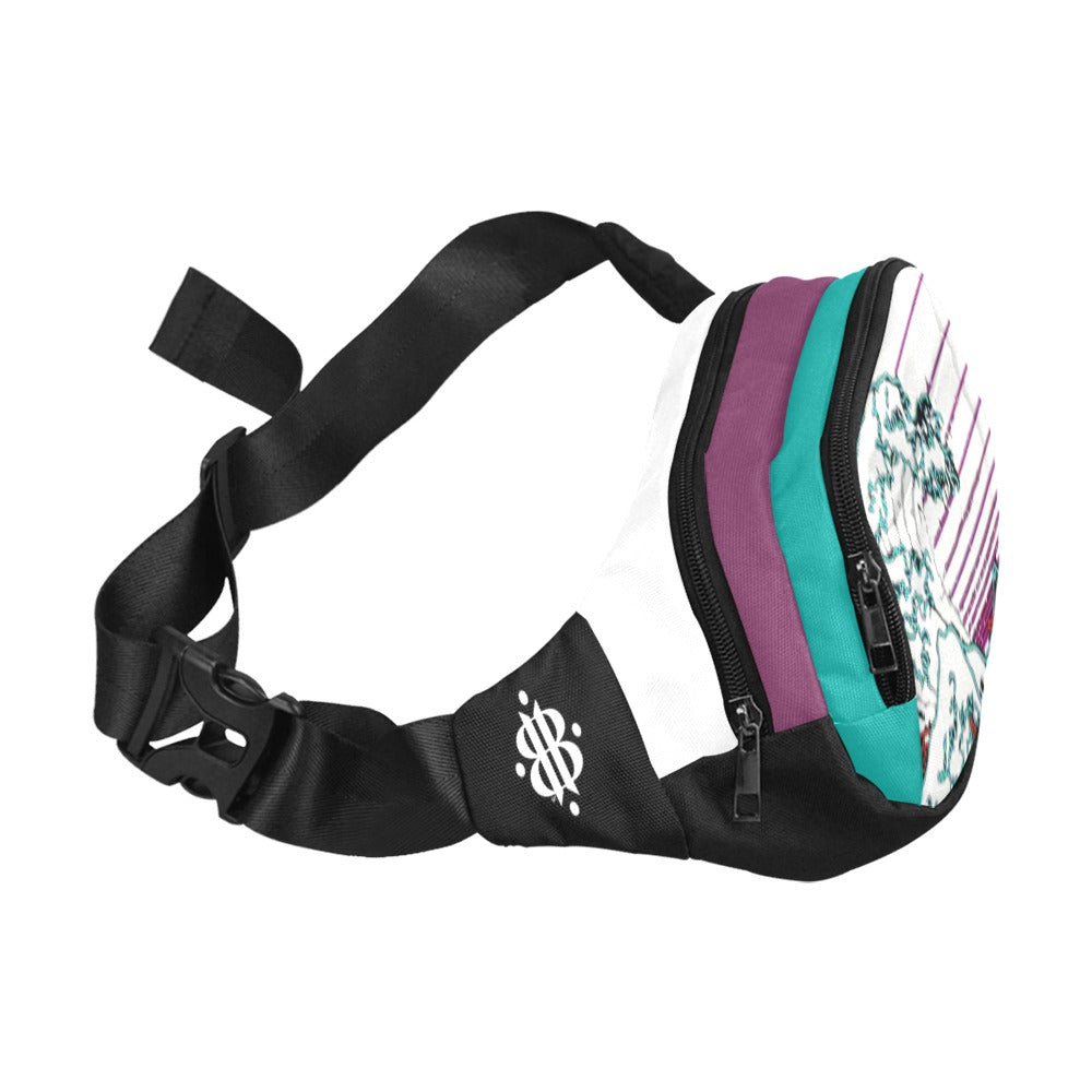BOOJI ITALY BE A WAVE, BEHAVE COLLECTION BLACK WAIST BAG