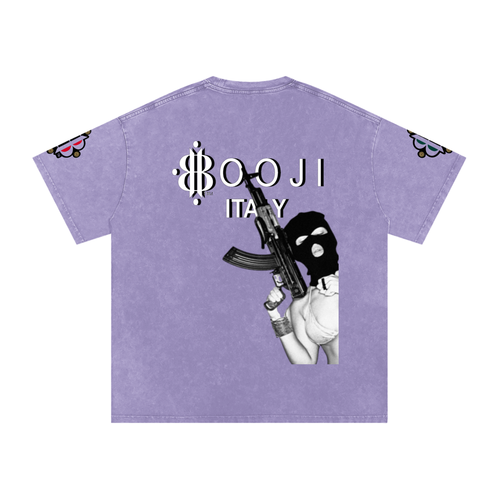 BOOJI ITALY "BITE THE BULLET" SNOW WASHED T-SHIRT