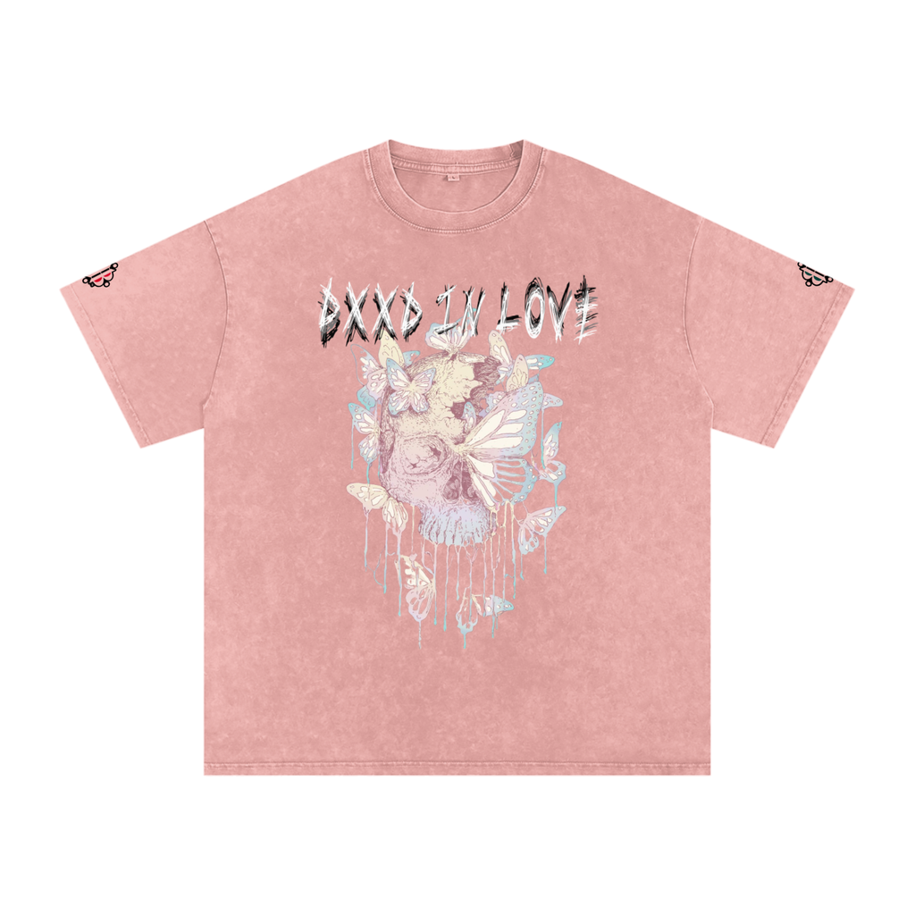 BOOJI ITALY "DXXD IN LOVE" LINE SNOW WASHED T-SHIRT