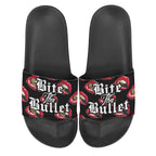 BOOJI ITALY BITE THA BULLET COLLECTION WOMEN'S BLACK SOLE SLIDES