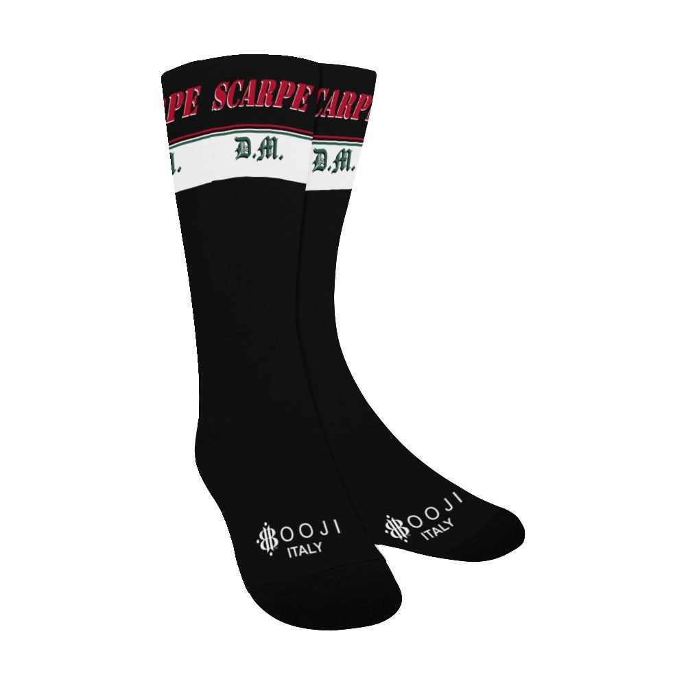 BOOJI ITALY SCARPE DM COLLECTION BLACK TUBE SOCKS