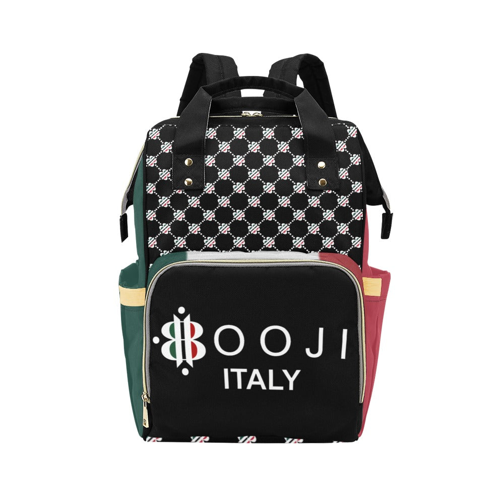 BOOJI ITALY 4-EVER $ LOGO PATTERN BLACK LUXURY BACKPACK