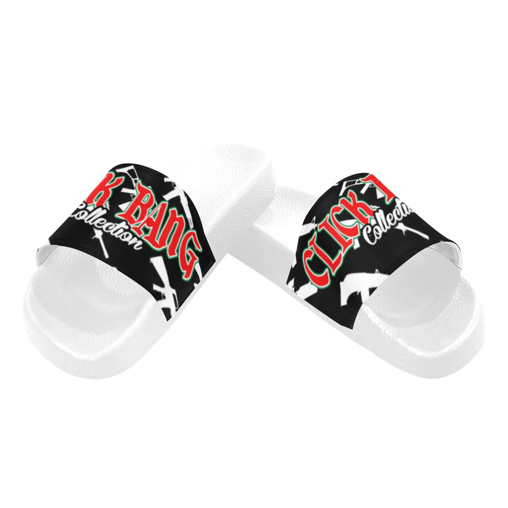 BOOJI ITALY CLICK BANG COLLECTION MEN'S WHITE SOLE SLIDES