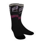 BOOJI ITALY WILD INFLUENCE COLLECTION WOMEN'S BLACK CREW SOCKS