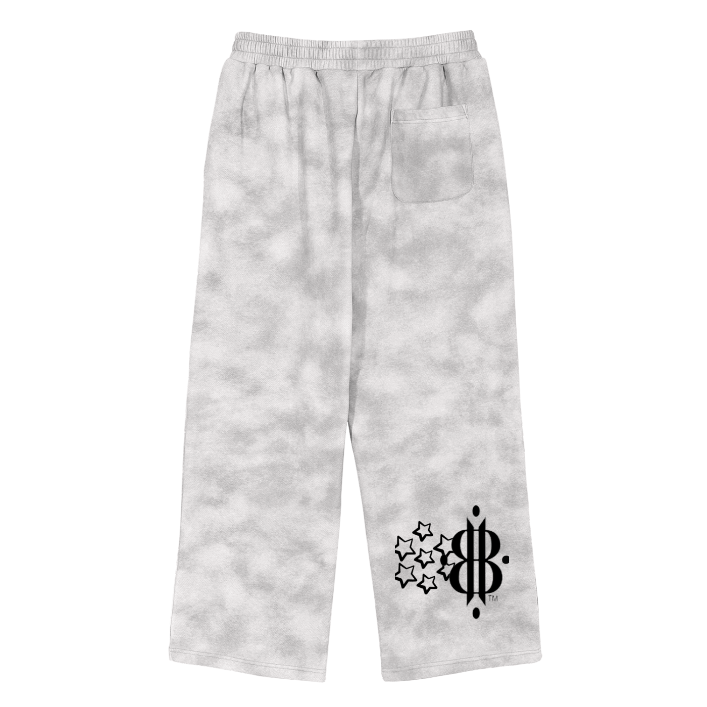 BOOJI ITALY 4 EVER $ LOGO STARS MEN'S DIRTY WASHED FLEECE SWEATPANTS