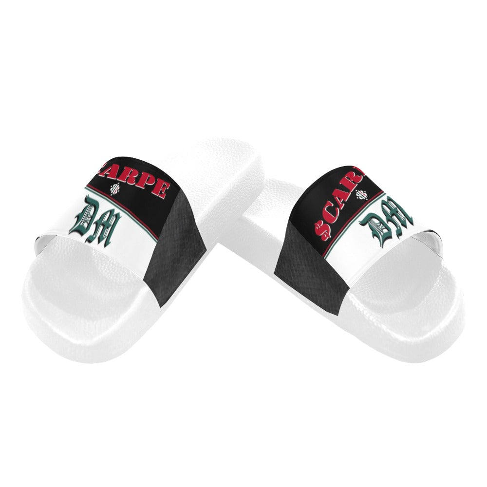 BOOJI ITALY SCARPE DM LOGO WHITE SOLE SLIDES Women's Slide Sandals(Model 057)
