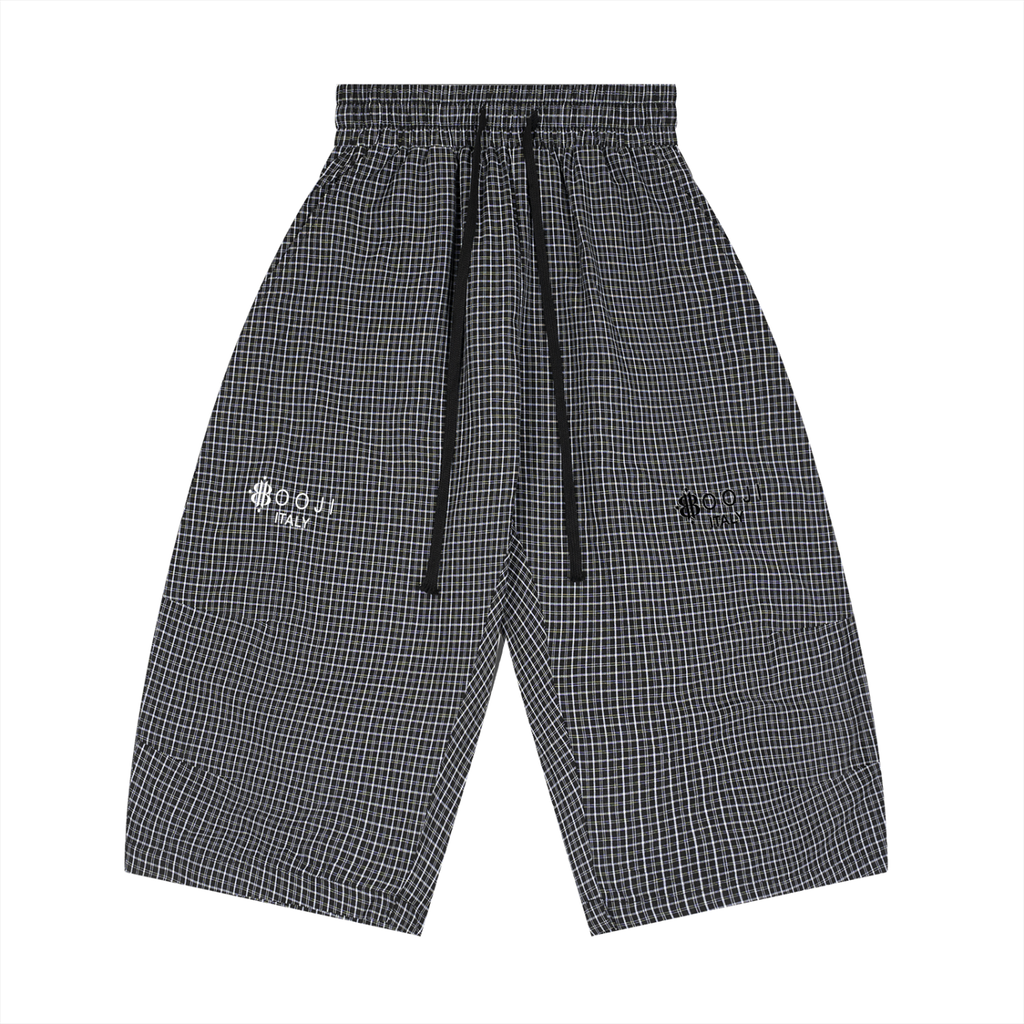 BOOJI ITALY 4 EVER $ LOGO MEN'S PLAID LONGSHORTS
