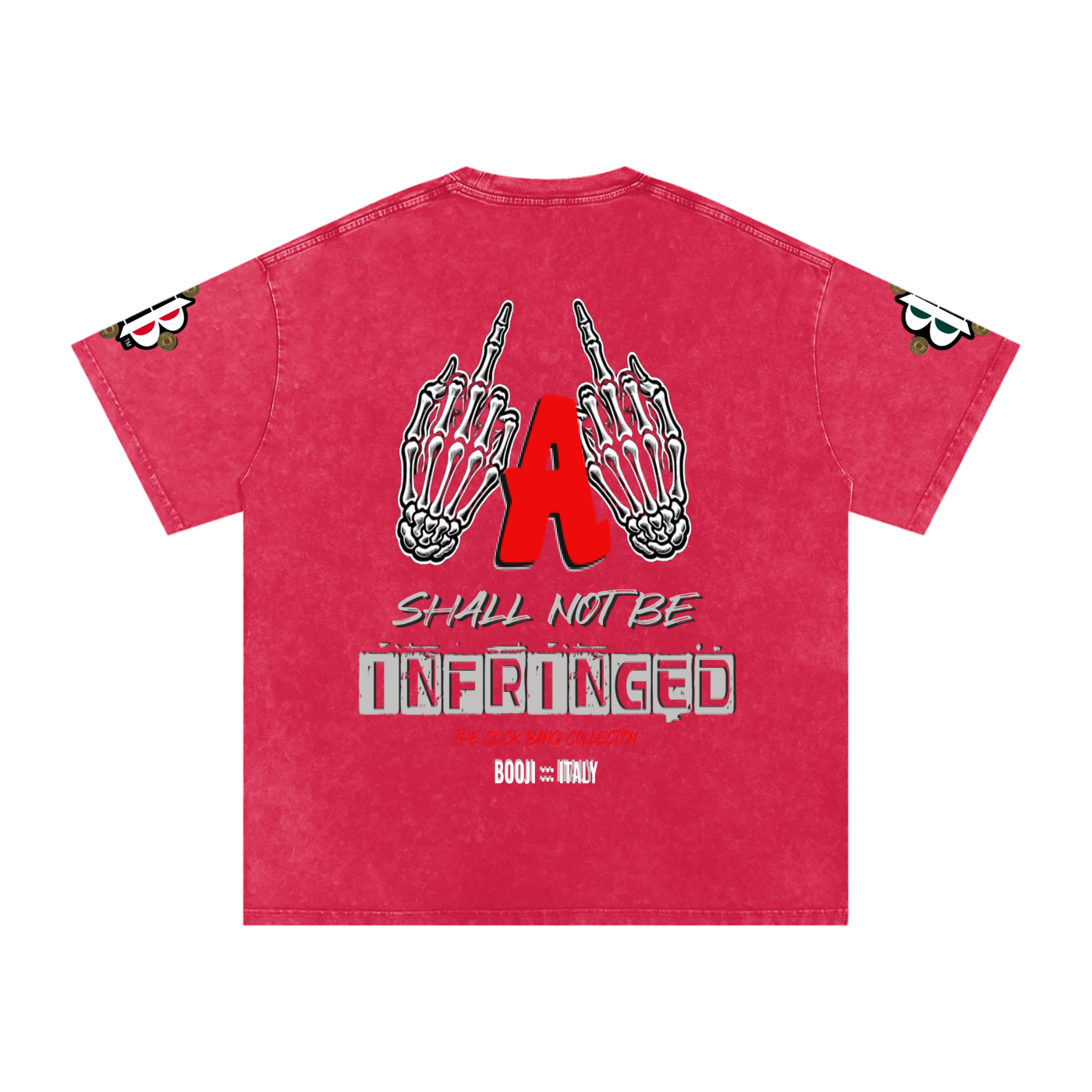 BOOJI ITALY "CLICK BANG COLLECTION" SNOW WASHED T-SHIRT
