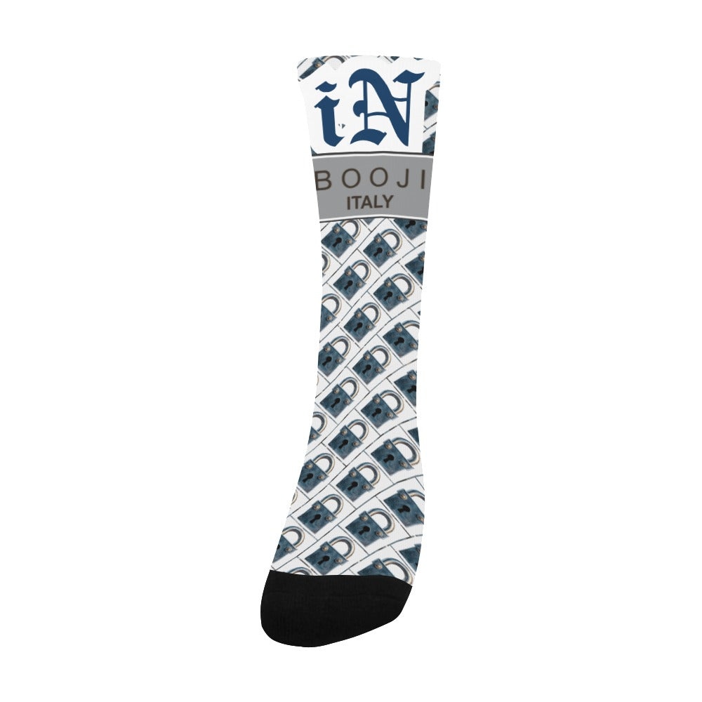 BOOJI ITALY LOCK IN MEN'S WHITE TUBE SOCKS