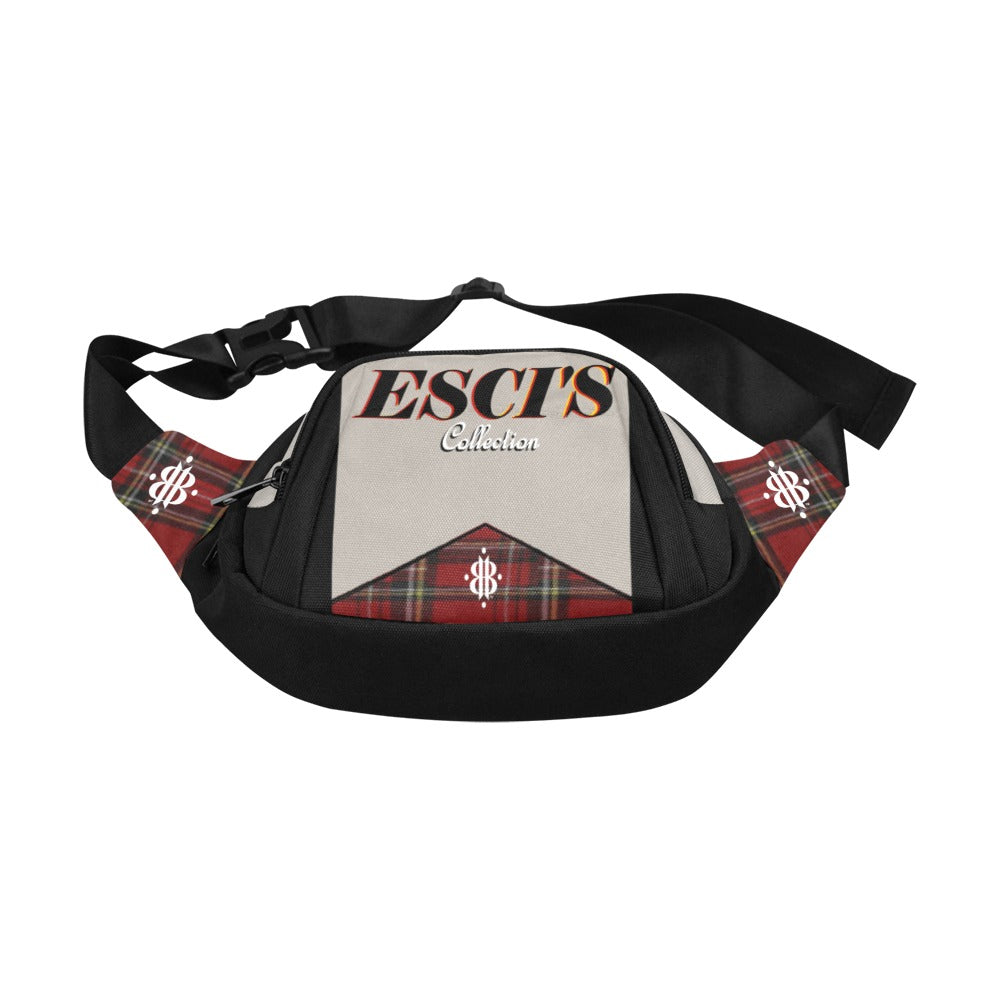 BOOJI ITALY ESCI'S COLLECTION BLACK NYLON CANVAS WAIST BAG