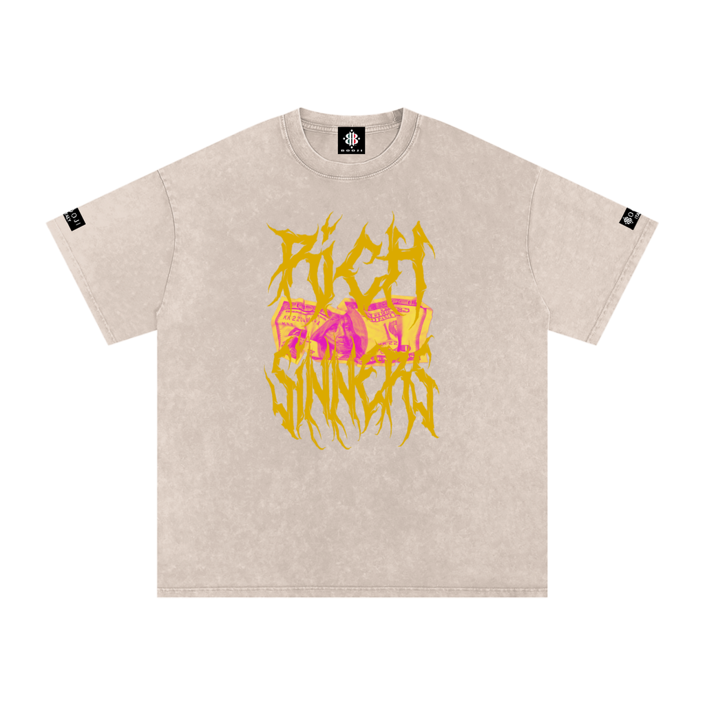 BOOJI ITALY RICH SINNERS SNOW WASHED T-SHIRT