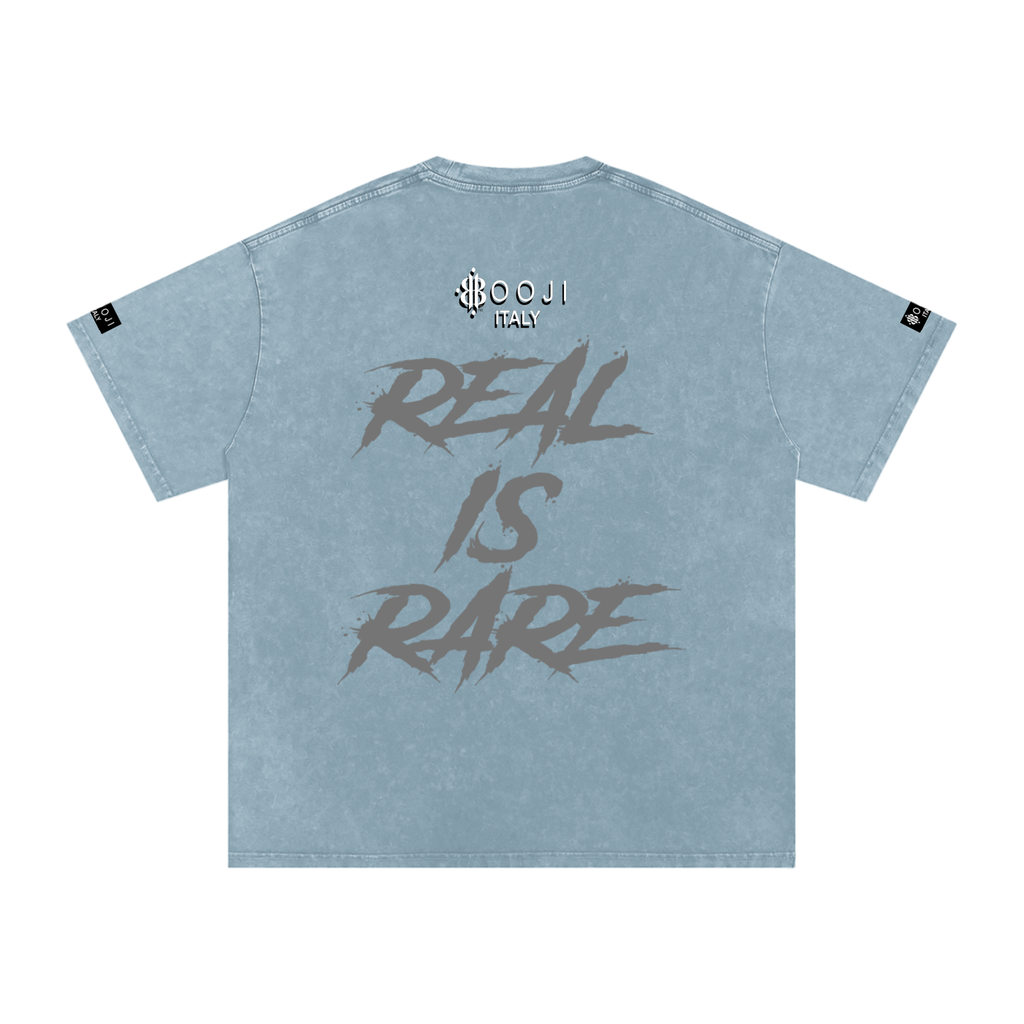 BOOJI ITALY "RICH SINNERS-REAL IS RARE" SNOW WASHED T-SHIRT