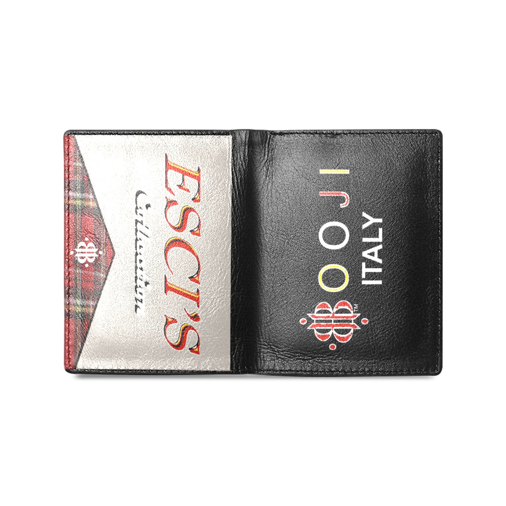 BOOJI ITALY ESCI'S COLLECTION LOGO MEN'S LEATHER WALLET