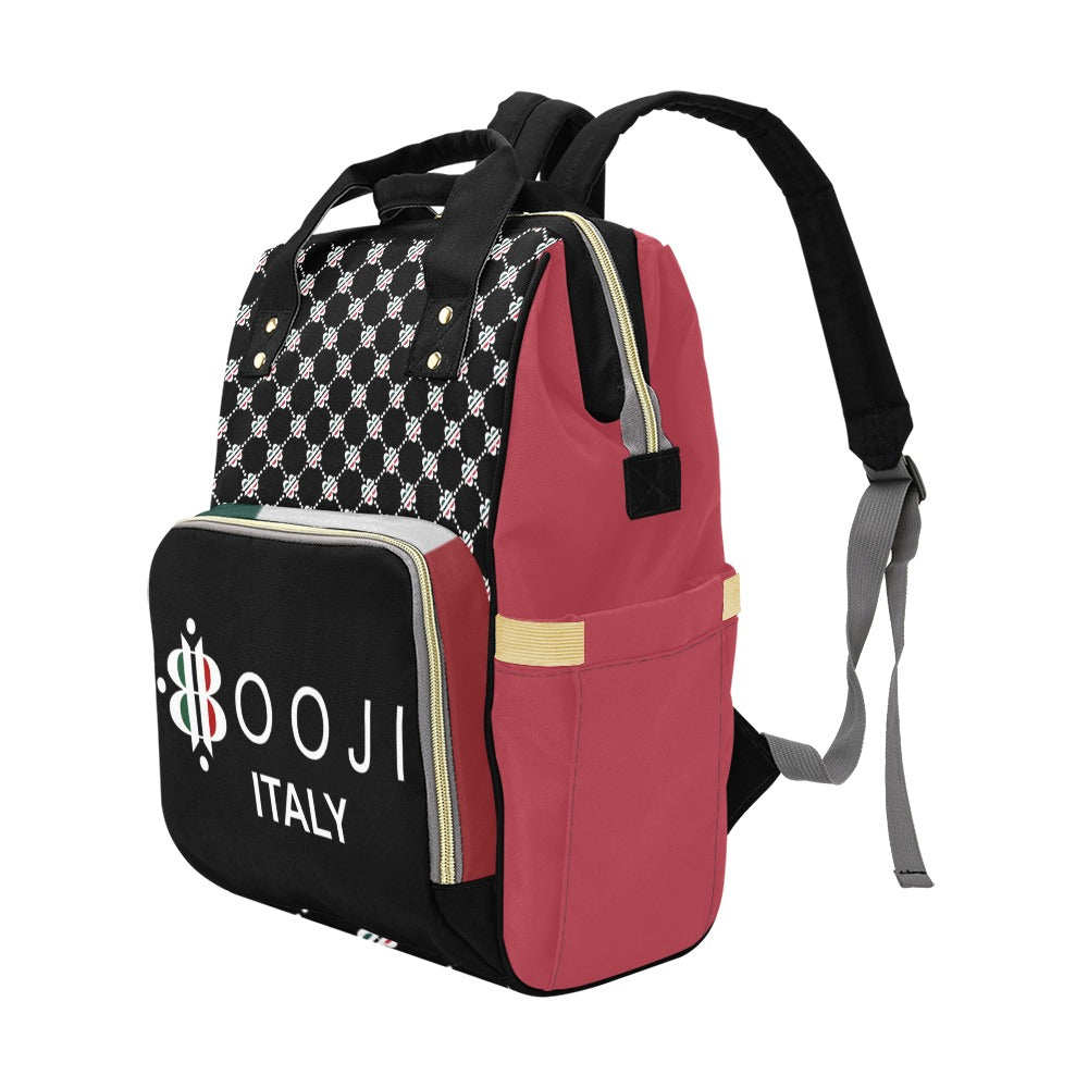 BOOJI ITALY 4-EVER $ LOGO PATTERN BLACK LUXURY BACKPACK