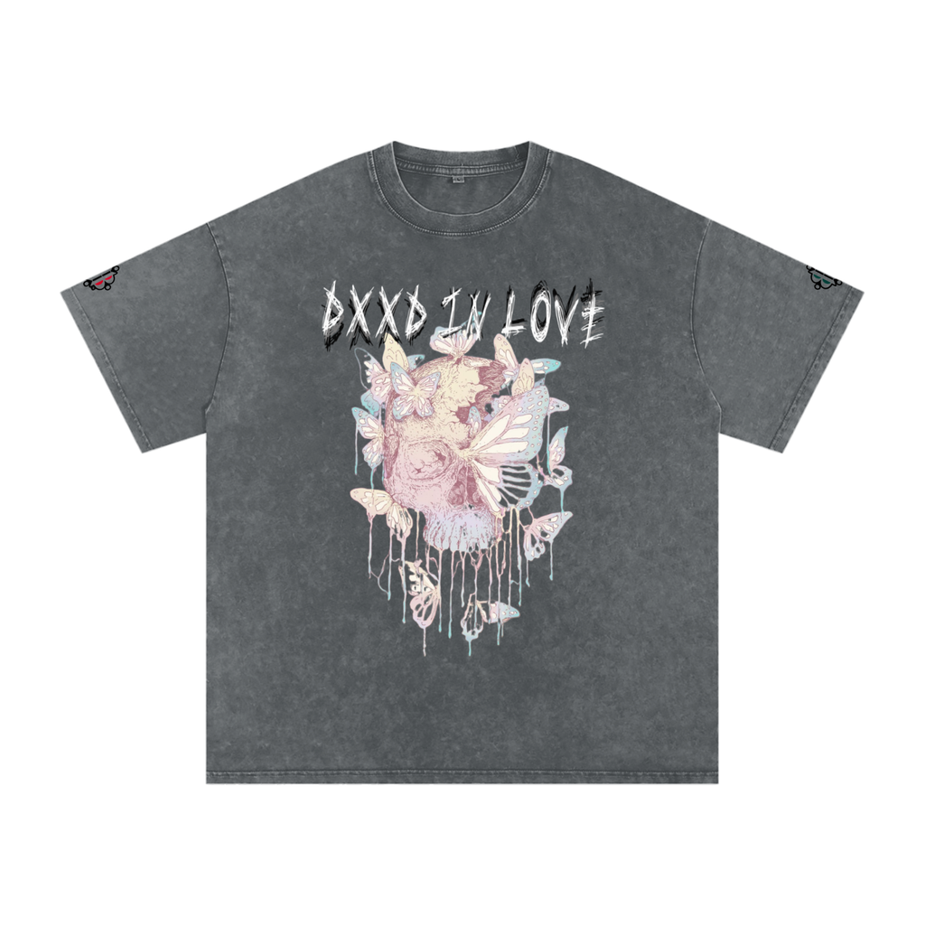 BOOJI ITALY "DXXD IN LOVE" LINE SNOW WASHED T-SHIRT