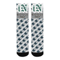 BOOJI ITALY LOCK IN MEN'S WHITE TUBE SOCKS DEEP GREEN