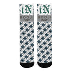 BOOJI ITALY LOCK IN COLLECTION IN DEEP GREEN MEN'S WHITE TUBE SOCKS