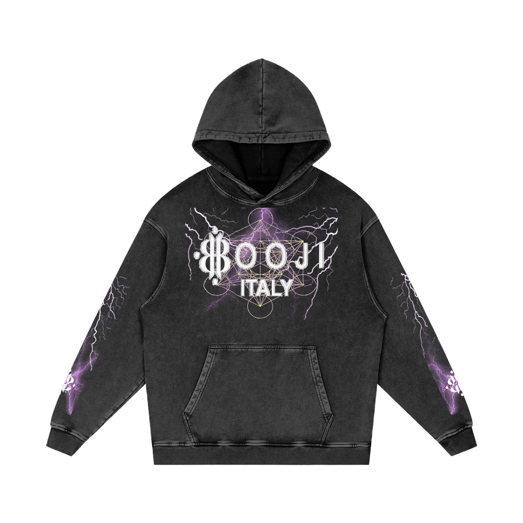 BOOJIITALY "SUPER POSITION' SNOW WASHED HOODIE
