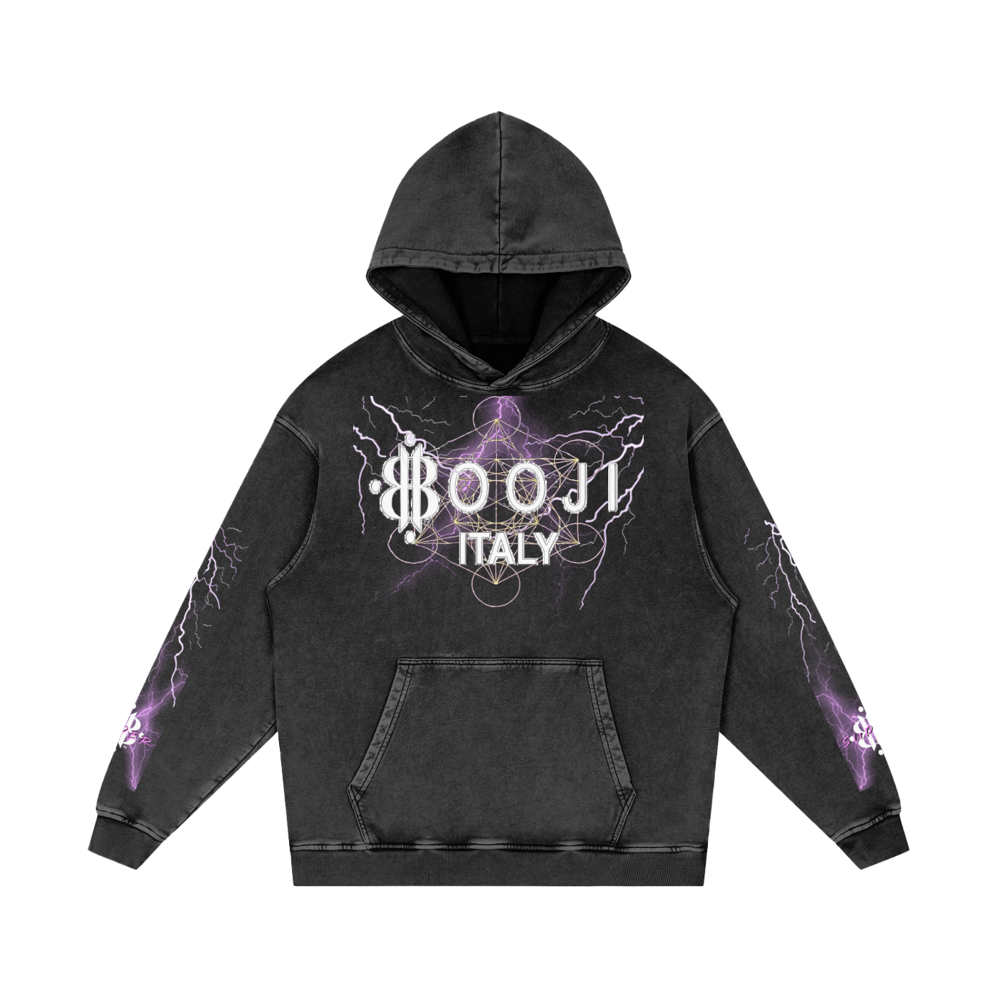 BOOJIITALY "SUPER POSITION' SNOW WASHED HOODIE