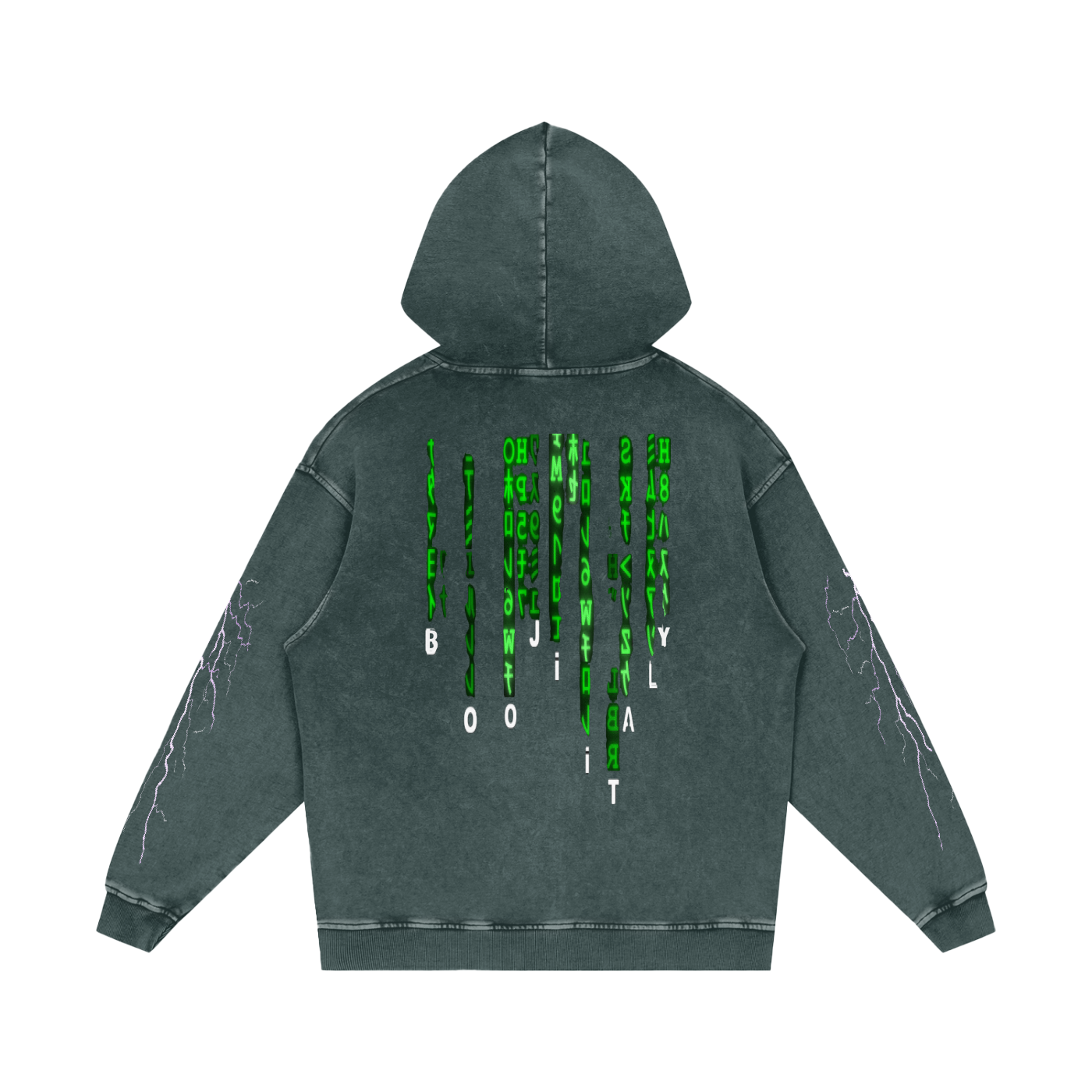 BOOJI ITALY SUPER POSITION COLLECTION MATRIX SNOW WASHED HOODIE