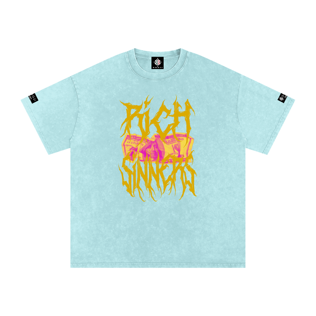 BOOJI ITALY RICH SINNERS SNOW WASHED T-SHIRT