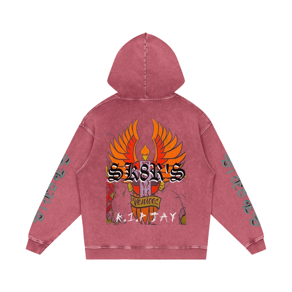 BOOJI ITALY SK8R'S COLLECTION SNOW WASHED COTTON HOODIE