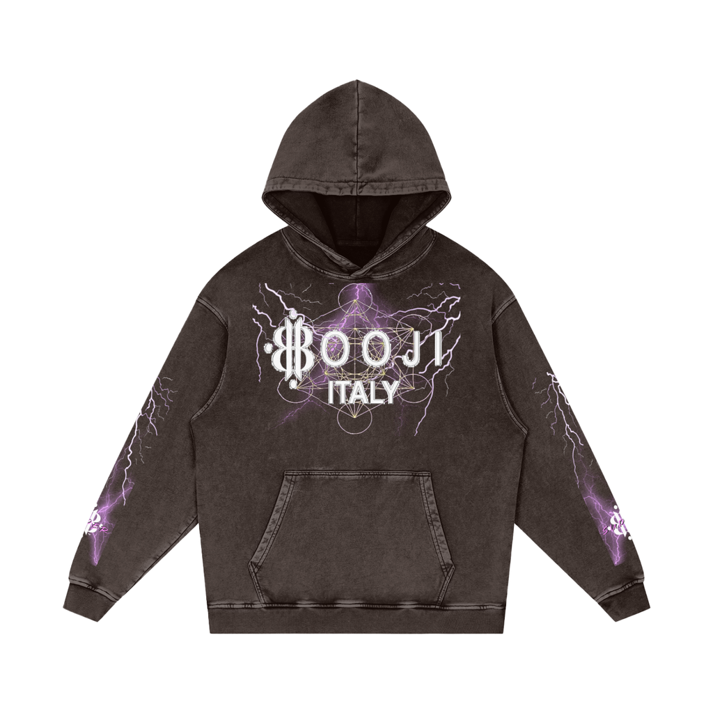 BOOJIITALY "SUPER POSITION' SNOW WASHED HOODIE