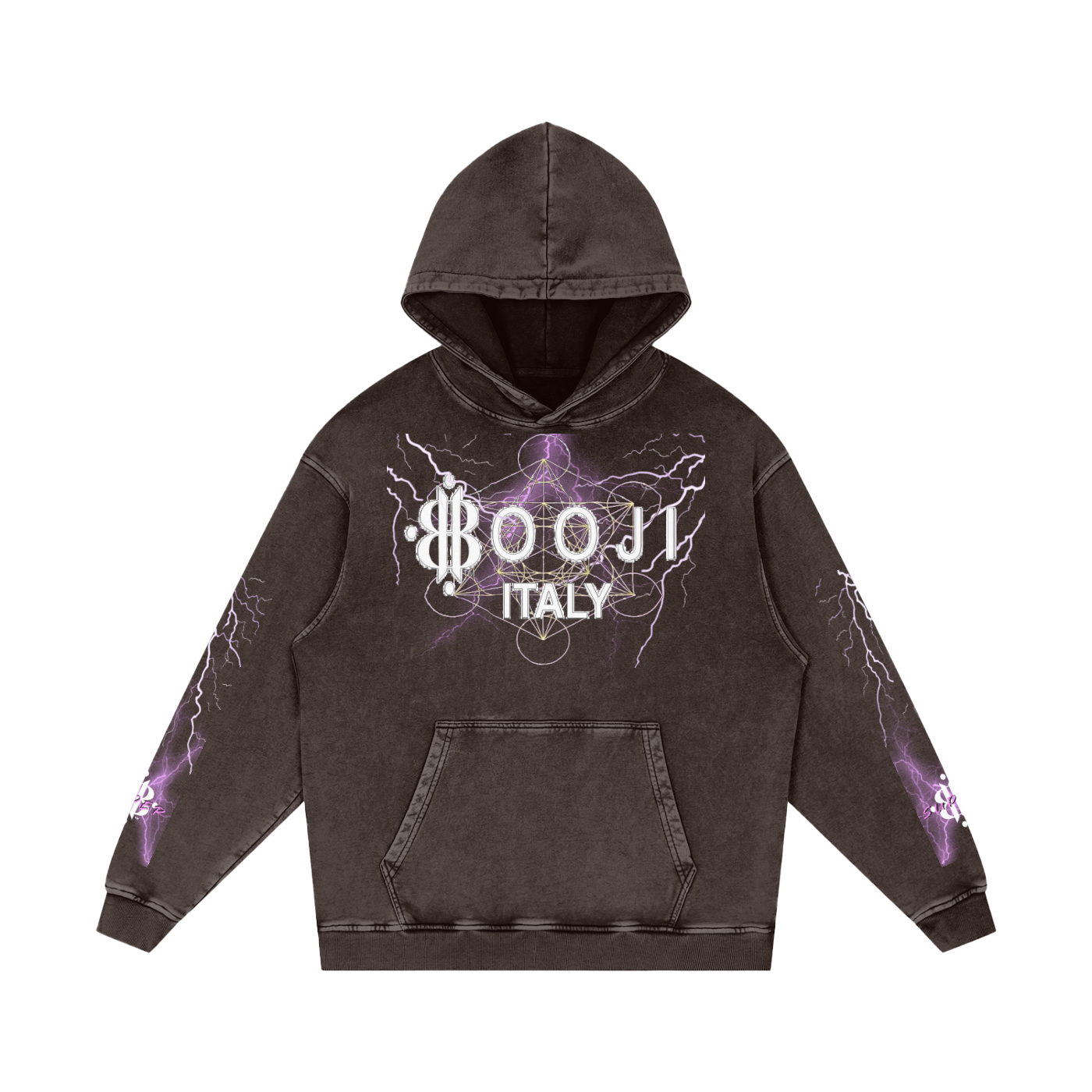 BOOJIITALY "SUPER POSITION' SNOW WASHED HOODIE