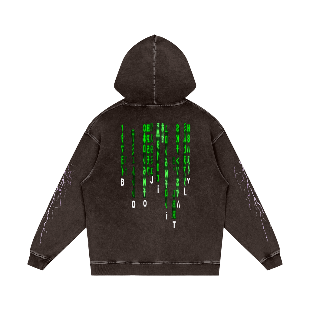 BOOJI ITALY SUPER POSITION COLLECTION MATRIX SNOW WASHED HOODIE