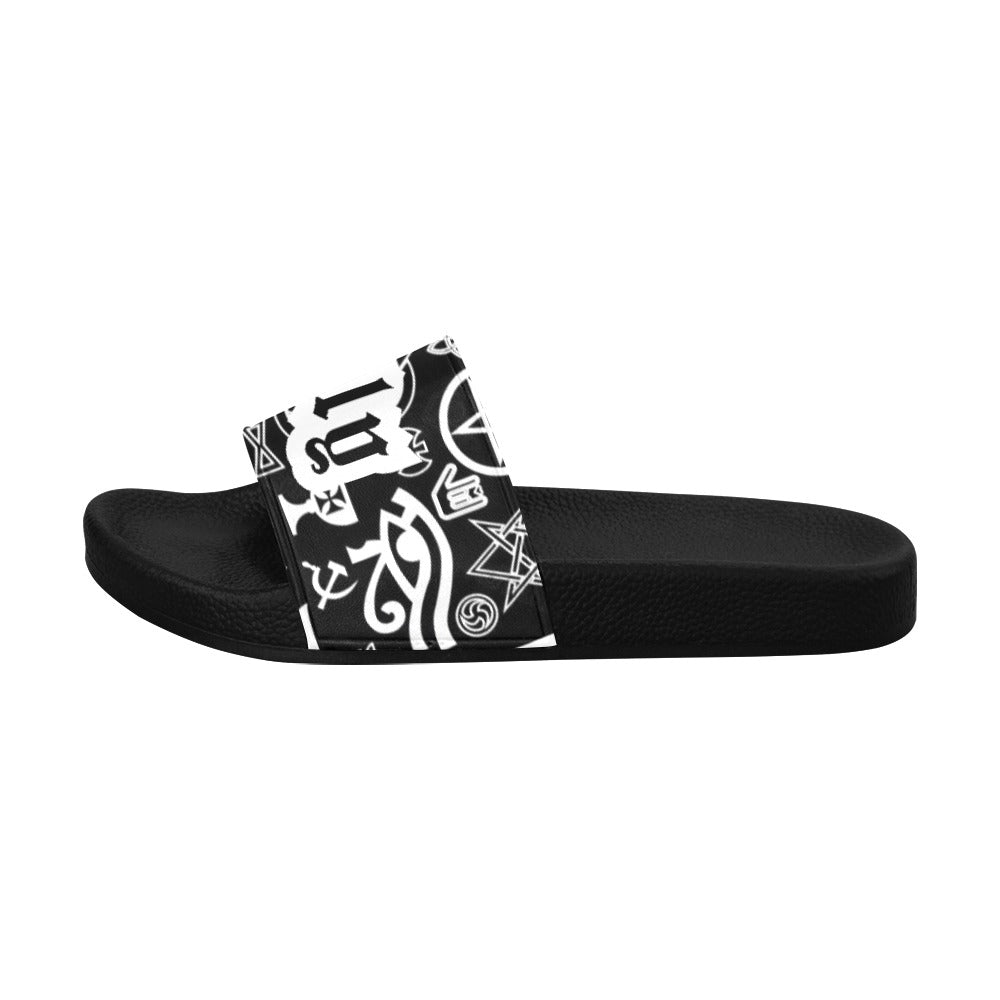 BOOJI ITALY SYMBOLS COLLECTION BLACK WOMEN'S BLACK SOLE SLIDES