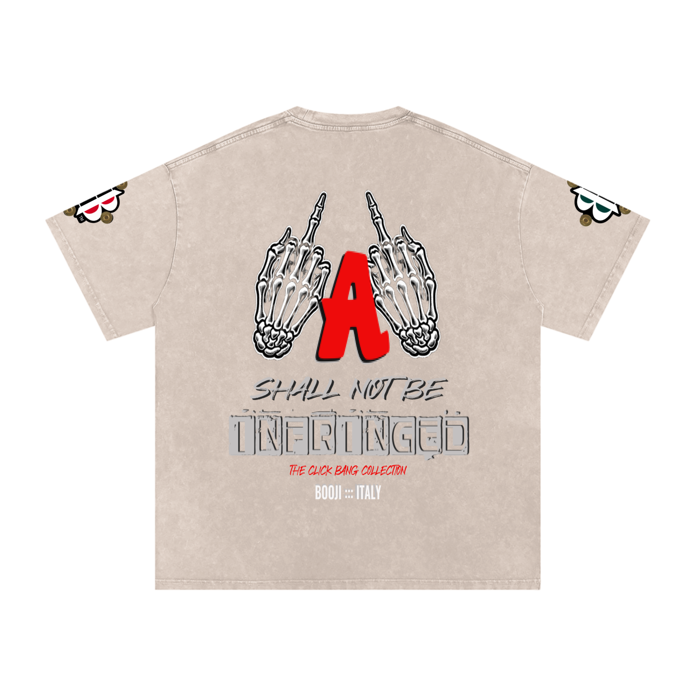BOOJI ITALY "CLICK BANG COLLECTION" SNOW WASHED T-SHIRT