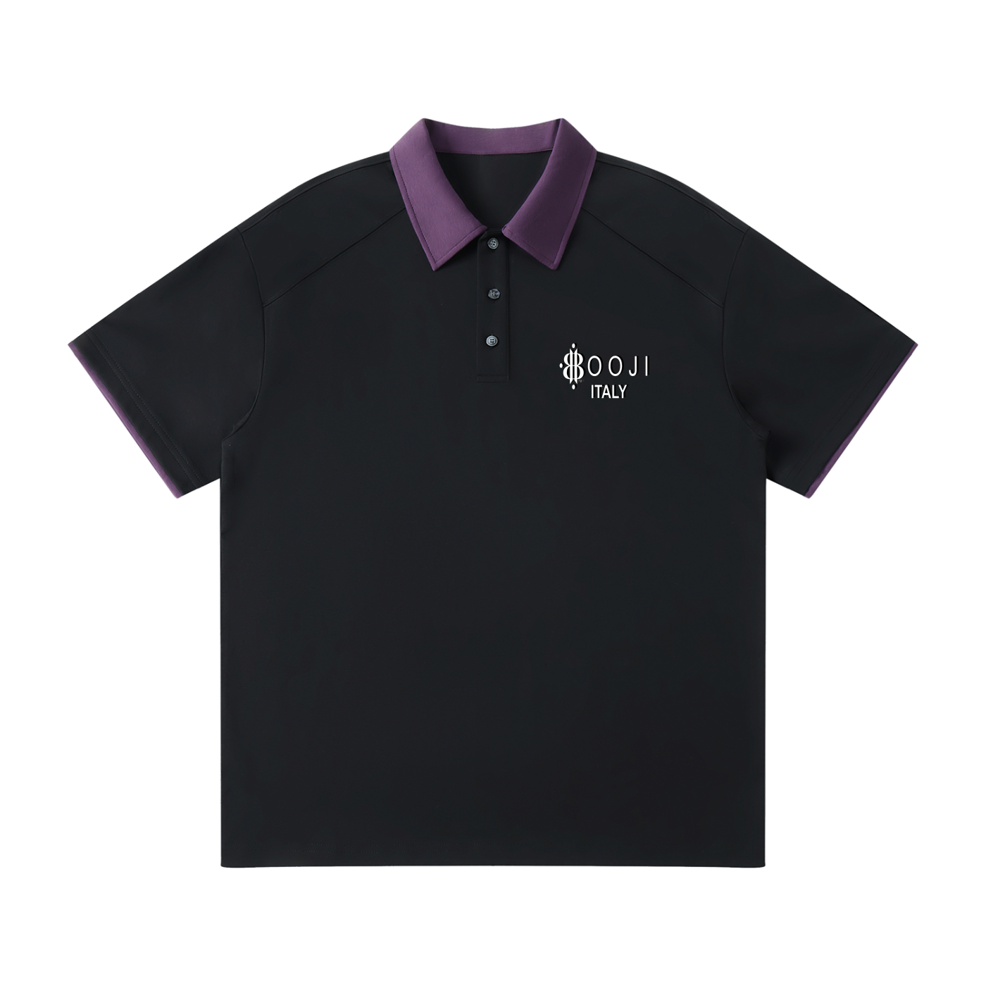 BOOJI ITALY "THORNSHARP" CONTRAST ACCENTED POLO SHIRT